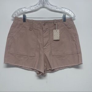 Gap Size 16 City Short Beige Striped Chino Shorts NEW
